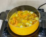 A picture of step 6 of Mi Quang with Shrimp, Pork, Ribs, and Eggs.