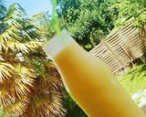 Une image de l'étape 1 de Boisson au lait, orange,citron,et pêche.