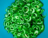 A picture of step 1 of Bitter gourd fry.
