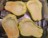 A picture of step 6 of Stuffed Chayotes with White Rice and Mushroom Sauce.