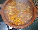 A picture of step 2 of Tagine with Lamb Brain and Eggs.