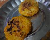 A picture of step 6 of Ragda patties.