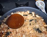 A picture of step 5 of Octopus and Jumbo Shrimp Paella.