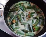 A picture of step 5 of Masala bhindi.