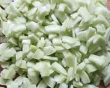 A picture of step 1 of Snake gourd subji.