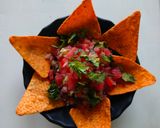 A picture of step 3 of Watermelon salsa.