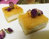 A picture of step 7 of Cream filled basbousa.