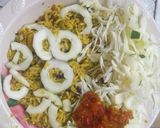 A picture of step 4 of Fried rice, cabbage n tarugu sauce.