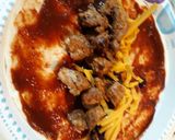 A picture of step 5 of Enchiladas on the Stovetop.