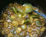 A picture of step 1 of Prawn spicy gravy.