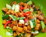 Foto langkah ke 3 dari resep Sawi Tempe Bumbu Kecap.