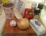 A picture of step 1 of Stuffed Pepper with Goats Cheese.