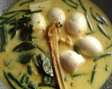 Foto langkah ke 3 dari resep Gulai Telur Tahu Kacang Panjang.