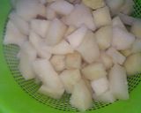 A picture of step 2 of Yam with sauce.