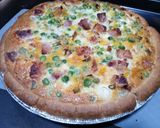 A picture of step 6 of Ham and Pea Quiche.