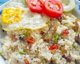 Foto langkah ke 3 dari resep Nasi Besanga Iwak Karing (Nasi Goreng Ikan Asin).