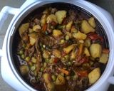 A picture of step 4 of Shredded beef & veggie sauce🌶🥕🥩🥔.