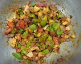 A picture of step 4 of Veg pulao.