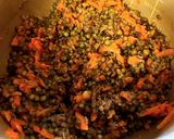 A picture of step 4 of Green lentils with stewed beef, in a multi cooker.