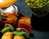 A picture of step 5 of Juicy shaslik sticks with orange juice.