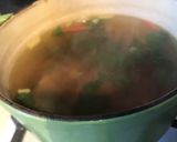 A picture of step 1 of California Farm Beef Broth Swiss Chard Soup.