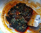 A picture of step 2 of Lahsuni Palak.