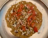 A picture of step 3 of Leftover Chapati masala papad.
