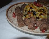 A picture of step 9 of Persian Pomegranate Rice with Pistachio and Raisins.