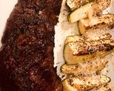Foto del paso 2 de la receta: Entraña con Mostaza Hierbabuena, y Zucchini Parrillado a la Parmesana