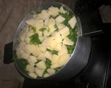 A picture of step 1 of Spinach with pap.