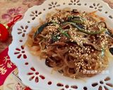 A picture of step 11 of Korean Sweet Potato Noodle Japchae.