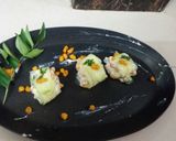 A picture of step 4 of Cucumber boondi raita roll ups.
