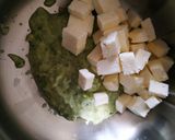 A picture of step 2 of Quick Thai paneer sandwich with salad.