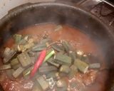 A picture of step 4 of Bhindi Gosht Salan / Mutton Okra Curry.