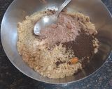 A picture of step 1 of Chocolate balls made by my son.