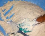 A picture of step 2 of Dahi bhallay.