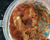 A picture of step 8 of Aloo palak with makhani gravy.