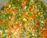 A picture of step 6 of Shinkafa da alayyahu sauce.