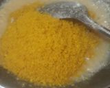 A picture of step 3 of Sev khoya burfi.