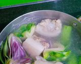 Hình bước làm 3 của món Hoa Atiso Hầm Đuôi Heo