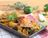 Foto del passaggio 3 della ricetta Filetto di baccalà con peperoni