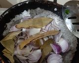 A picture of step 4 of Mutton donne biriyan.