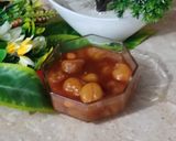 A picture of step 5 of Aloo bukharay ki chutney.