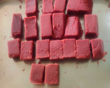 பீட்ரூட் மைசூர் பாக் (Beetroot Mysore Pak recipe in tamil) ரெசிபி ஸ்டேப் 10 புகைப்படம்