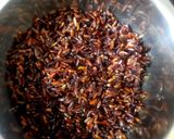 A picture of step 2 of Manipuri Chak hao tal / black rice poori.