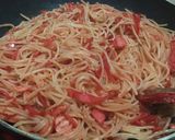A picture of step 3 of Veg salad and spaghetti dinner.