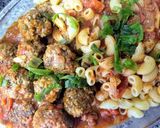 Foto del paso 6 de la receta: Albóndigas con salsa de tomate y pasta corta