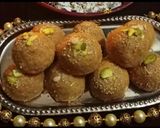 A picture of step 5 of Magas laddu (besan laddu).