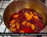 A picture of step 9 of Blackened chicken with caramel and clementine dressing.