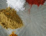 A picture of step 5 of Masala begun (Sindhi style taryal vangan).